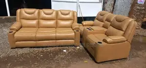 Leather Semi Recliners 5seater Sofas