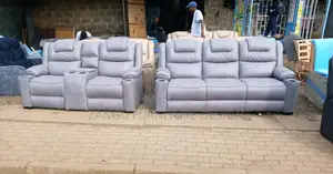 Fancy Semi Recliner Sofa 5-Seater Leather