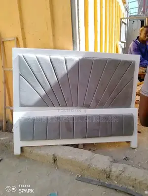 Grey White Bed