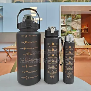 Black Themed Water Bottle 3pcs