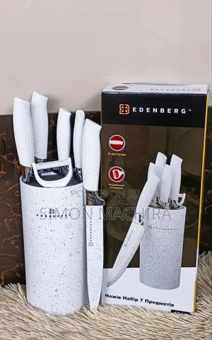 7 Marble Knife Set. Edenberg Knife Set
