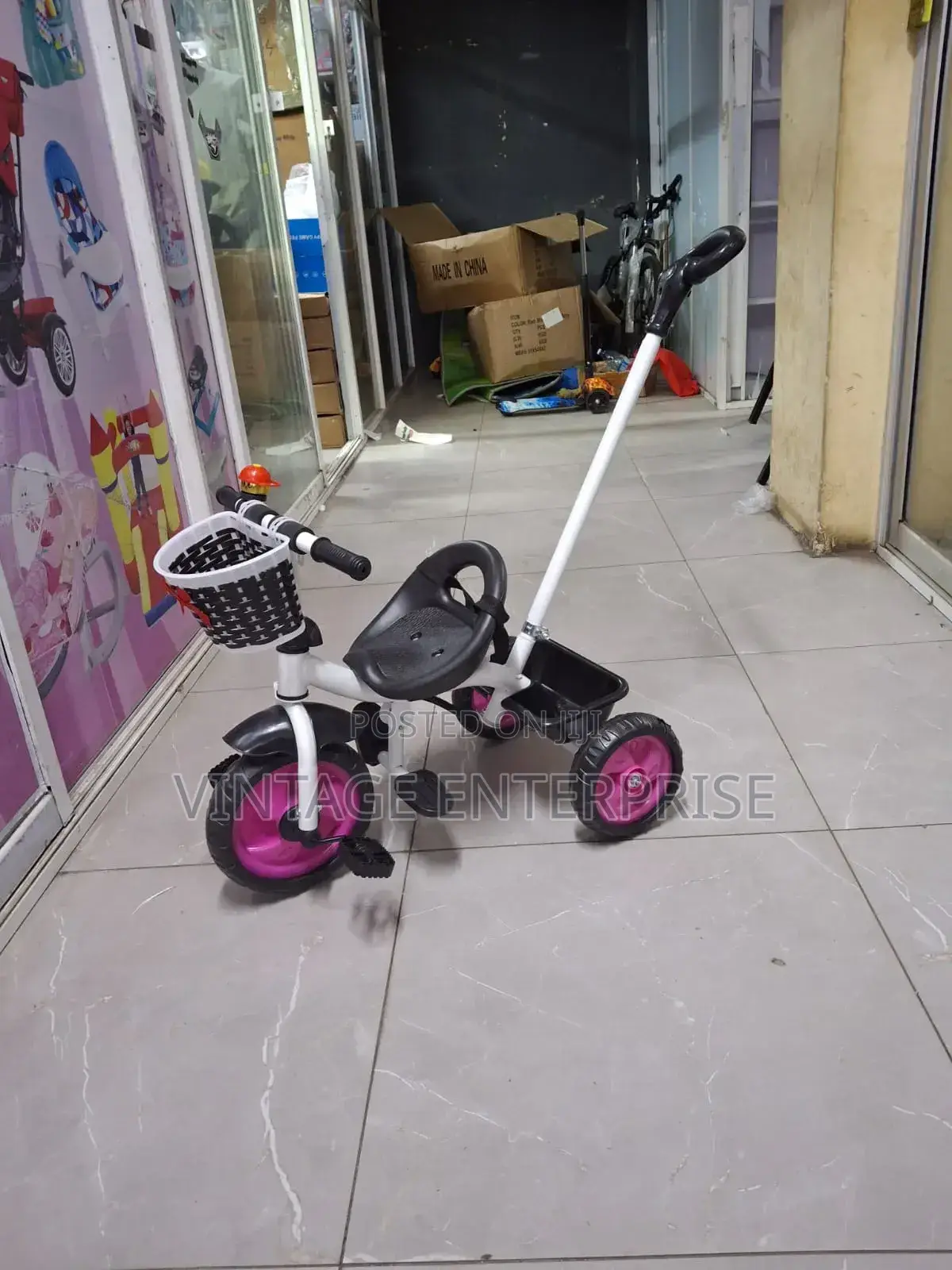 Kids Tricycle With Push Handle
