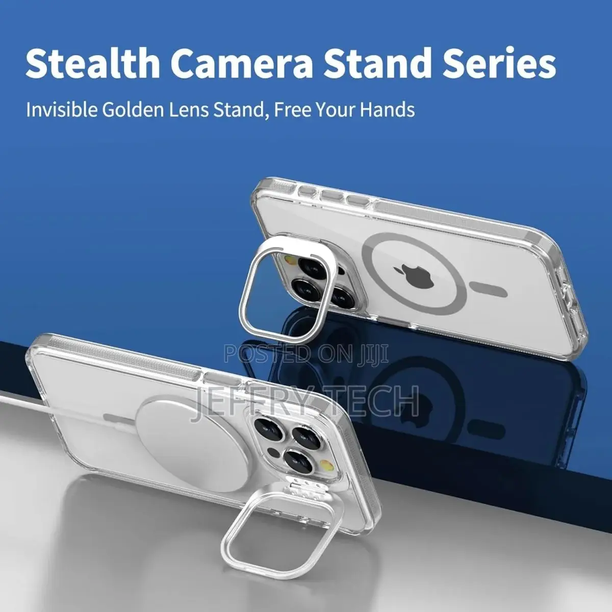 iPhone 14 Series Luxury Magsafe Camera Protector Stand Case