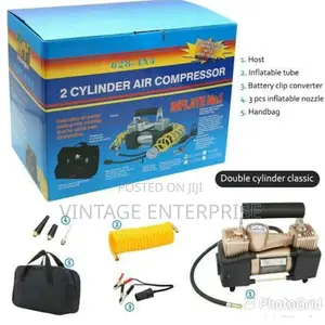 Air Compressor Tire Inflator Bicycle,Ball 2 Cylinder