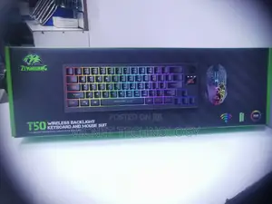 T50 Rechargeable Wireless Keyboard and Mouse With RGB Light