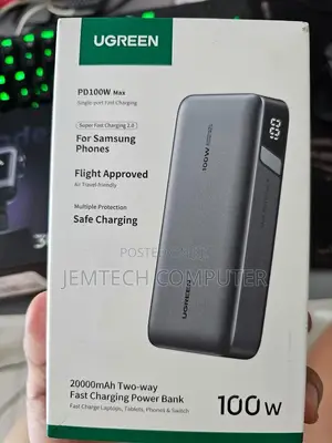 UGREEN 100W Power Bank Two-Way Fast Charging// 20000mah