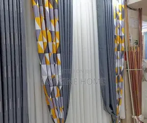 Grey/Yellow Mix and Match Curtain