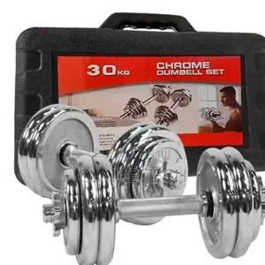 New *Chrome Dumbells* 
 *30kg ( With Case)*