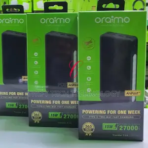 Power Bank Oraimo 27,000amh Power Bank With Flash Light