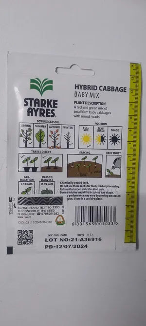 Hybrid Cabbage Baby Mix 0.5 Gram