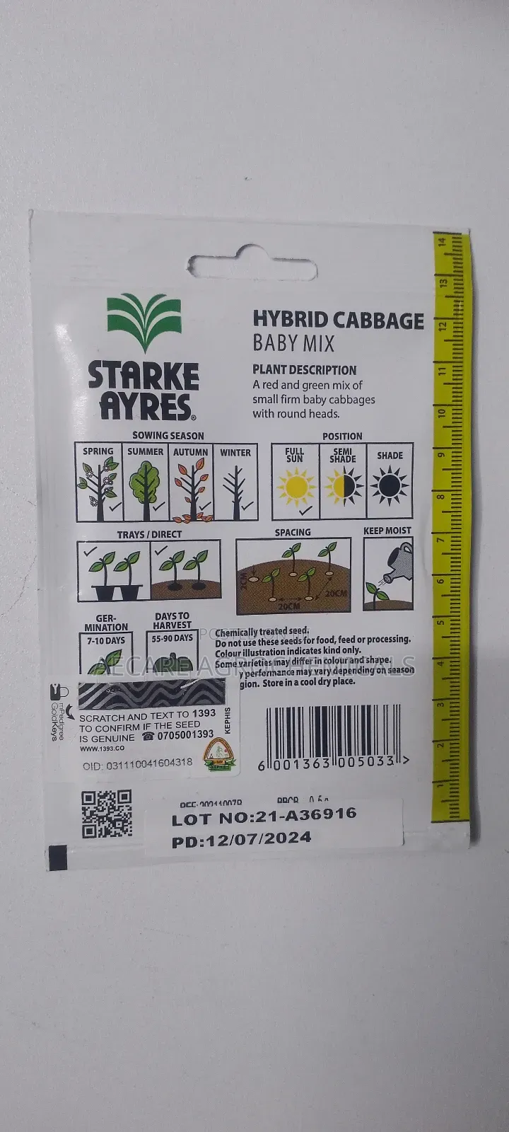 Hybrid Cabbage Baby Mix 0.5 Gram