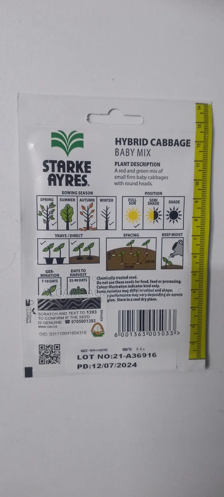 Hybrid Cabbage Baby Mix 0.5 Gram