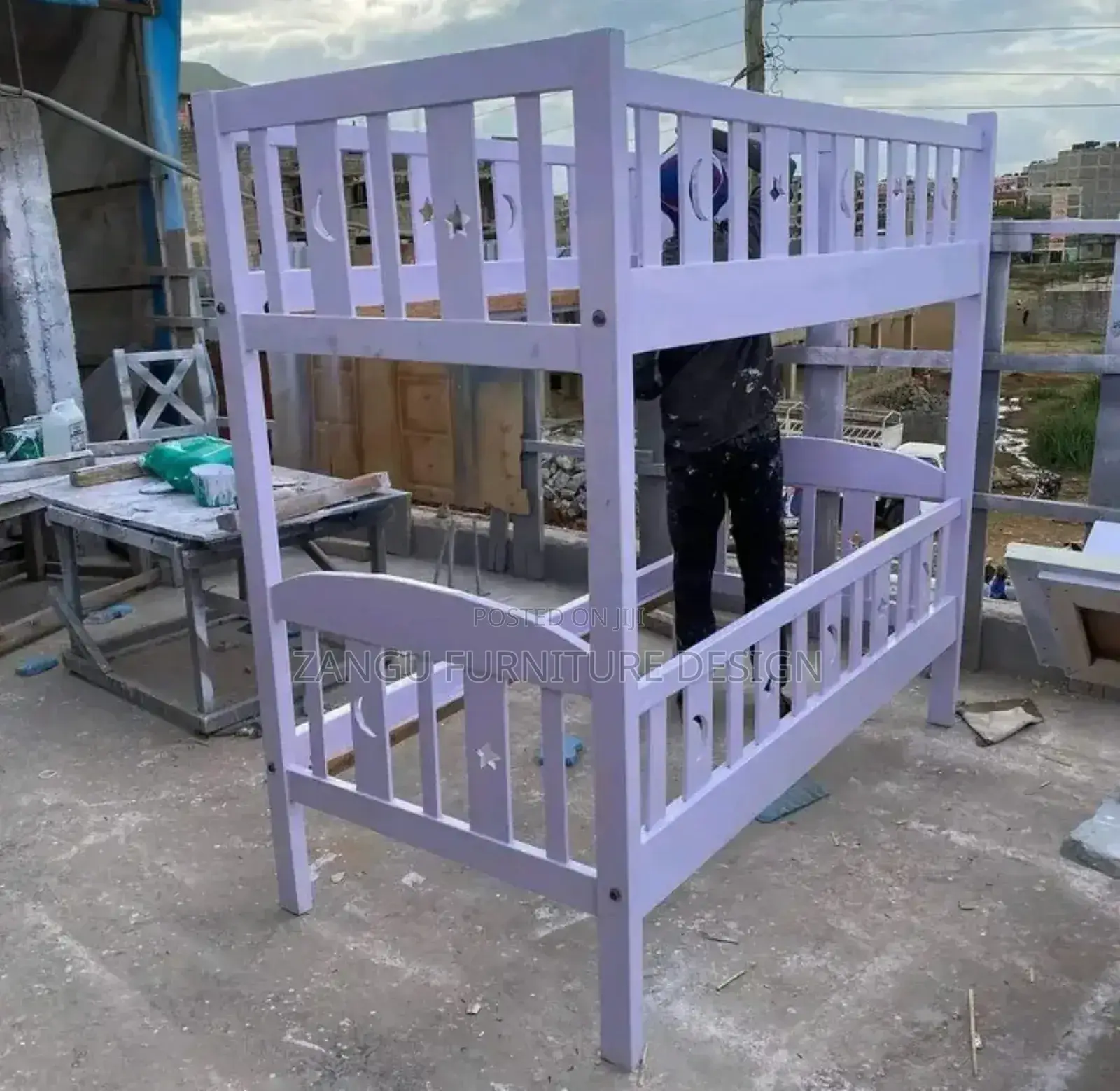 White Double Decker Bed