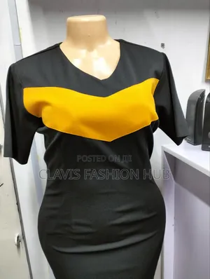 Little Black Dress With Mustard