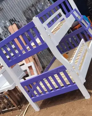 Purple White Bed Double Decker