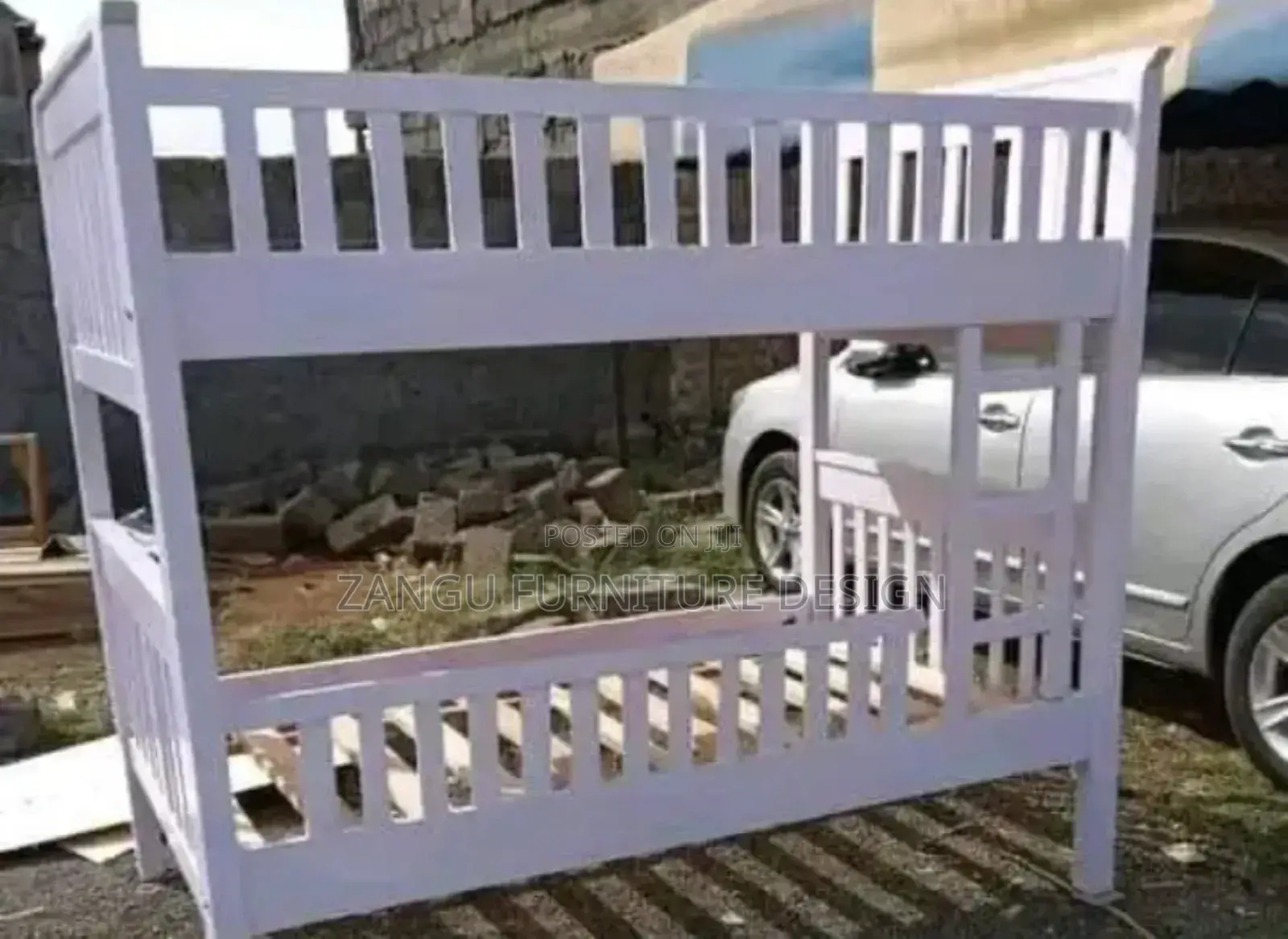 White Colored Double Decker Bed
