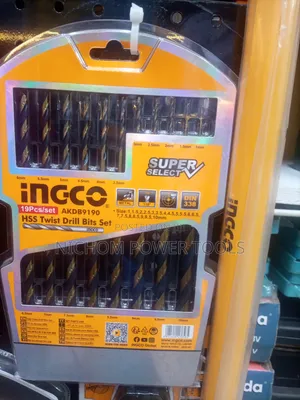 19pcs Ingco HSS Twist Drill Bit Set