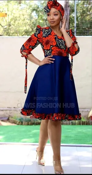 Short Kitenge Mix Dress