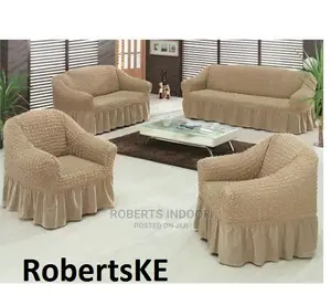 Elastic Sofa Covers 7 Seater Beige
