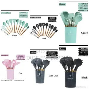 12pcs Silicon Spoon Set