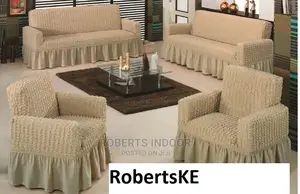 Elastic Sofa Covers 7 Seater Beige