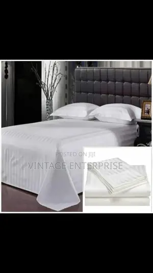 Stripped Cotton Bedsheets Set