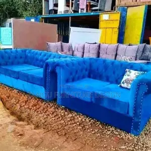 Blue 5-Seater Sofa