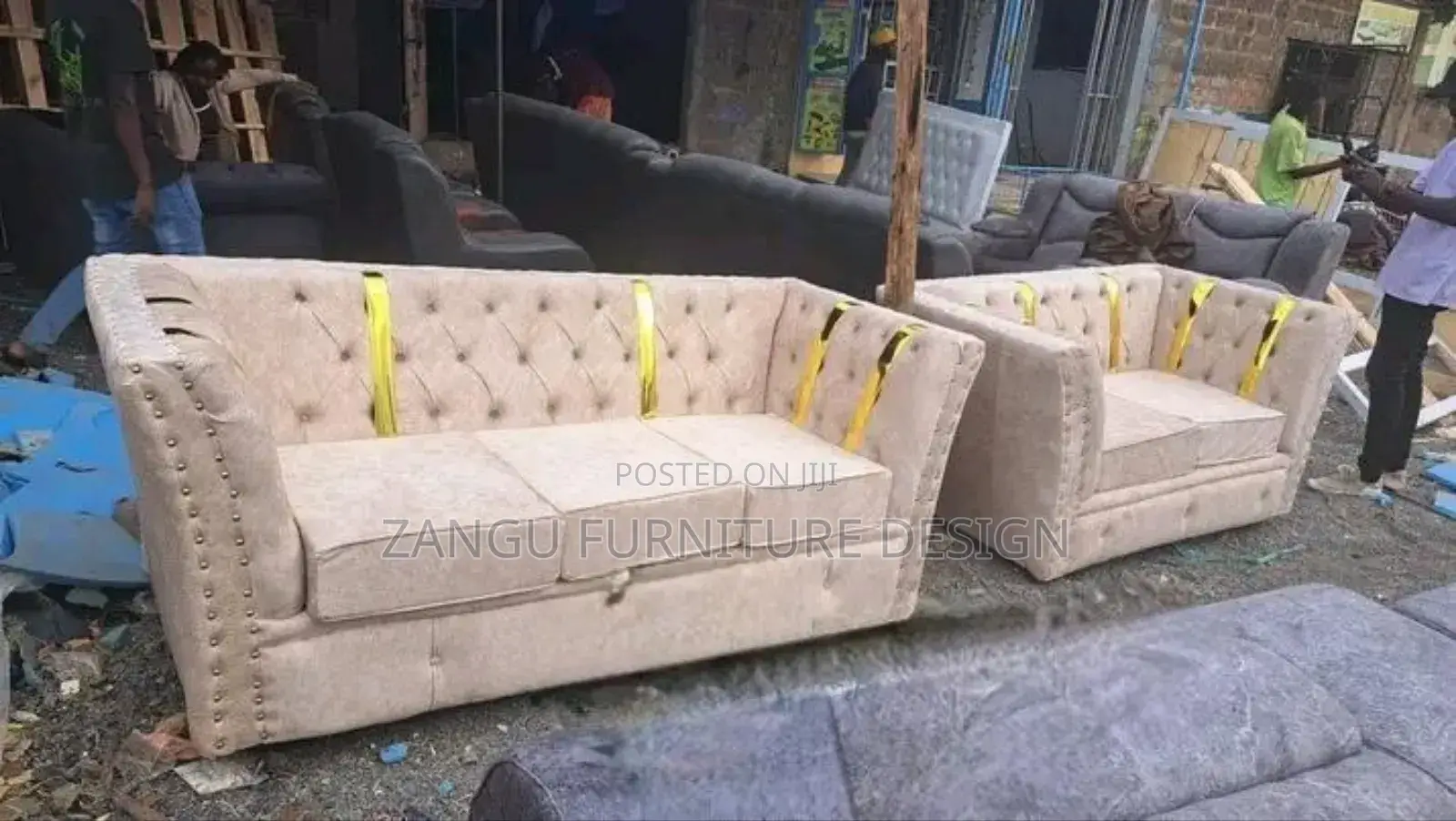Beige 3seater Sofa