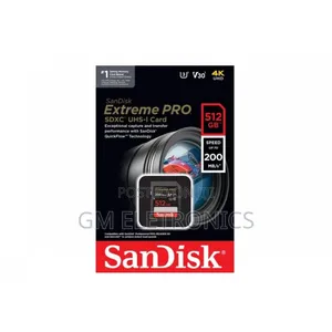 Sandisk 512GB Extreme PRO UHS-I SDXC Memory Card for Cameras