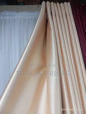 Lined Gold Blackout Window Insulation Panel Curtains