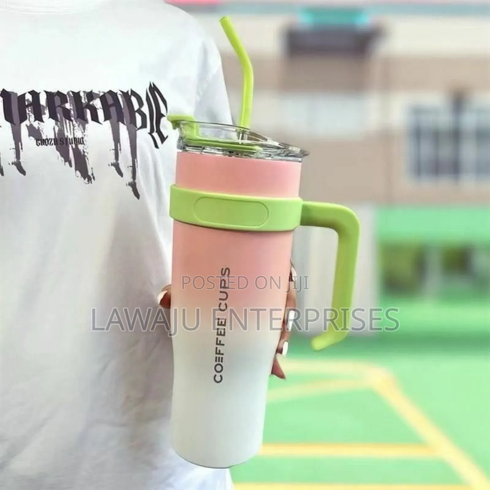 White-Pink 1200ml Miniso Trend Stanley Cup
