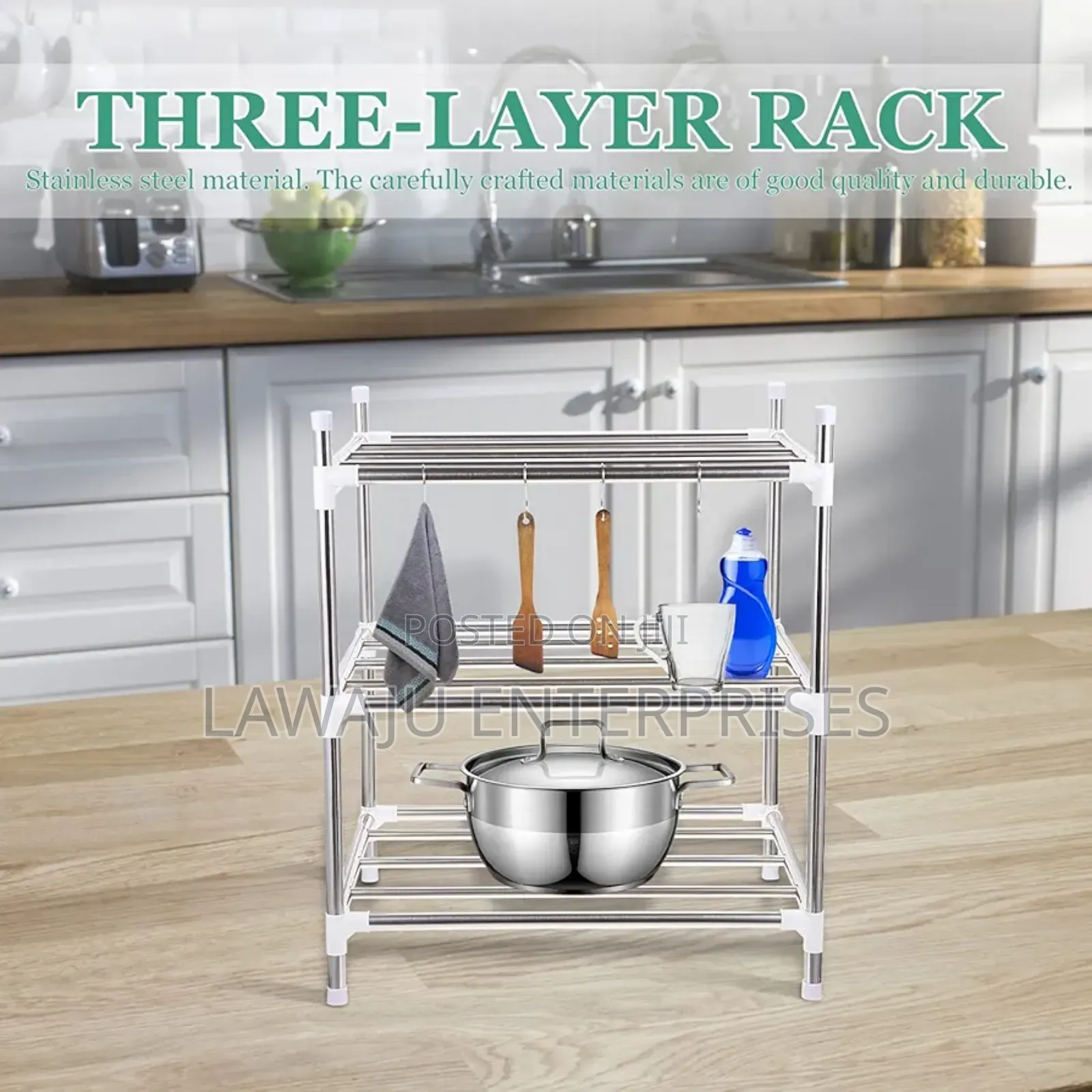 3 Layer Stainless Steel Shelf Rack