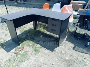 Gray L Shaped Office Desk