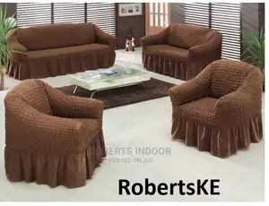 Elastic Sofa Covers 7 Seater Brown