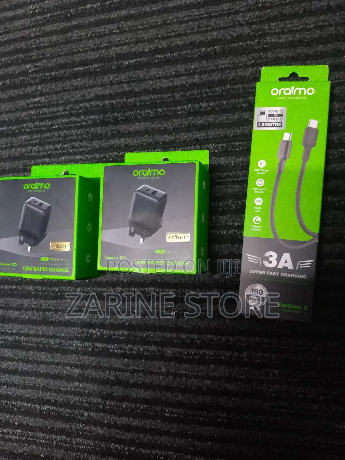 Oraimo 18W Rapid Charge Adapter C-C Cable Fast Charging
