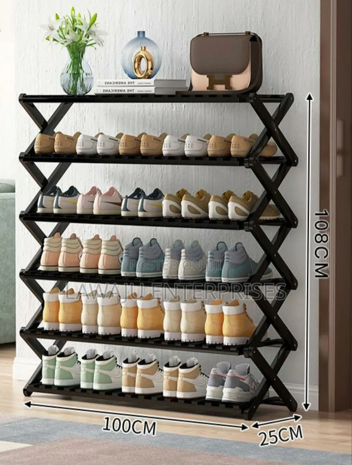 6 Tier Bamboo Shoe Rack