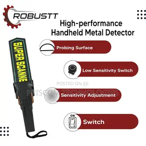 High Sensitivity Hand Held Metal Detector With Led Lights