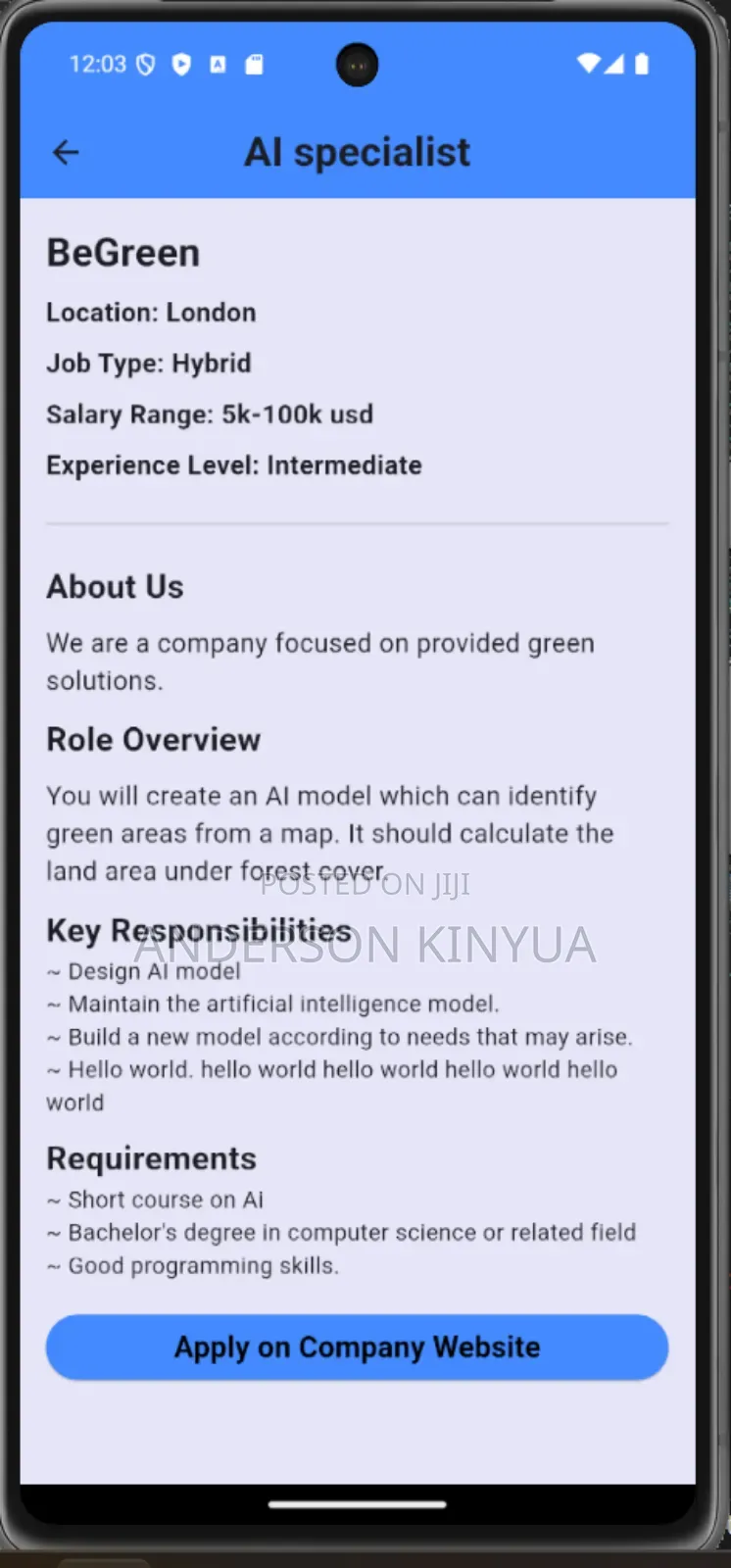 Develop Application for Mobile Device I.E Android and Ios