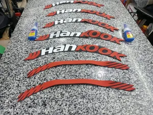 8pcs Hankook Tire Stickers+8pc Plain Stickers