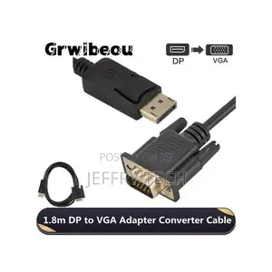 1.8m Dp Male to Vga Male Cable Adapter Displayport to Vga Co