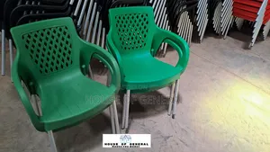 Green and Gray Plastic Chair