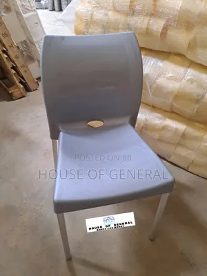 Gray Strong Armless Plastic Chair
