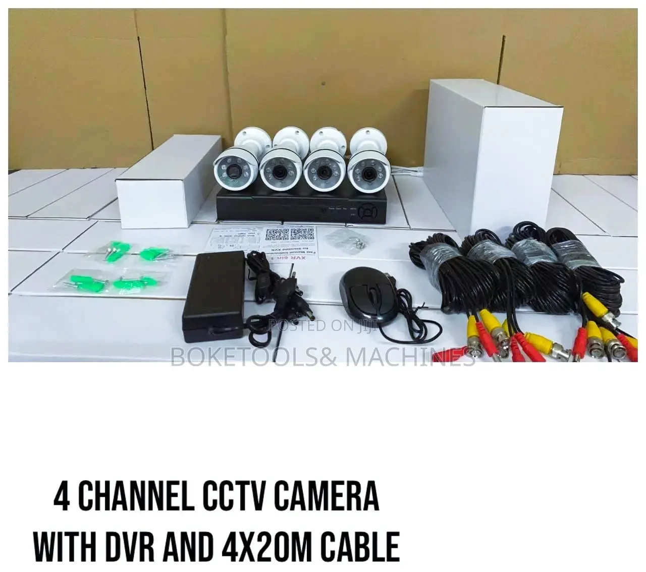 4channel CCTV Camerawith DVR and 4x20m Cable