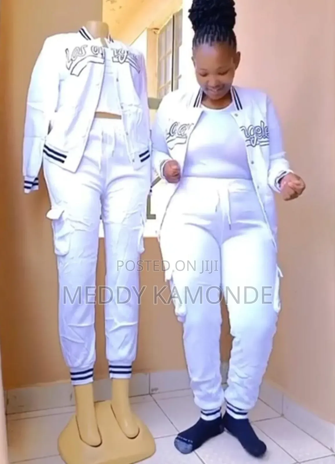 Stylish Warm White 3pc Tracksuit