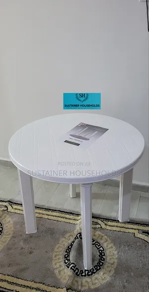 Complast White Round Plastic Tables Available on Offers