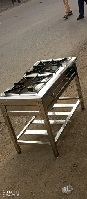 Kitchen Stainless Steel Two Burner Gas Grill Jikos