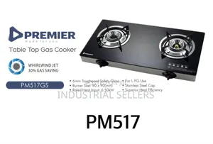Table Top Gas Cooker Glass Toughened Top