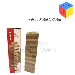 54pcs Jenga Block Game Plus a Free Rubiks Cube