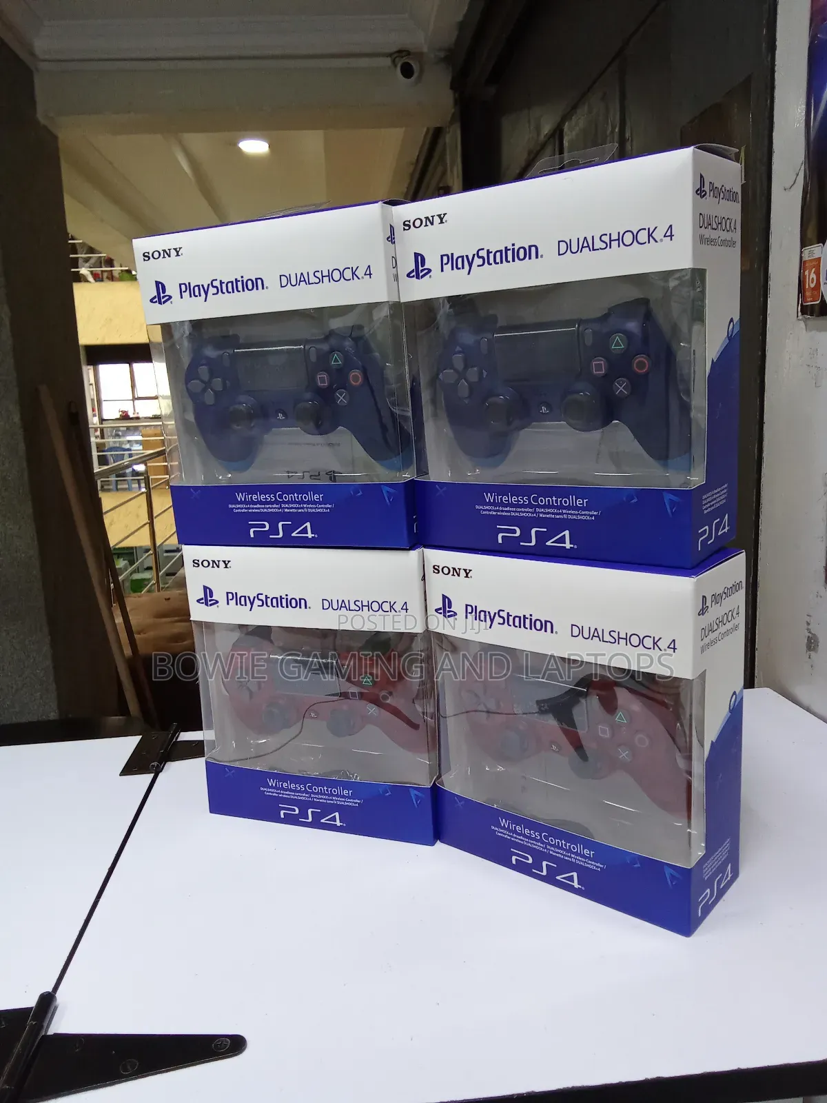 Playstation 4 Controller Brand Red/Blue Colourless