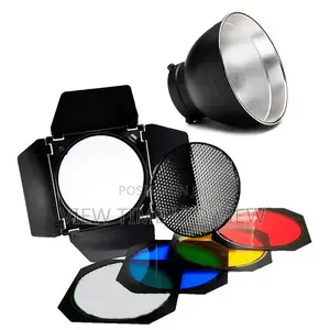 7" Reflector and Barn Door Gels Combo